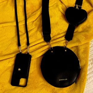 Bandolier round pouch, heart pouch🖤 Holstere case
